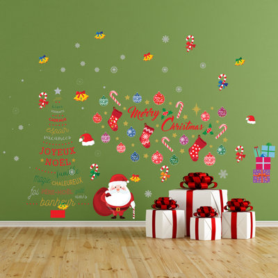 Décalcomanie murale de noël française