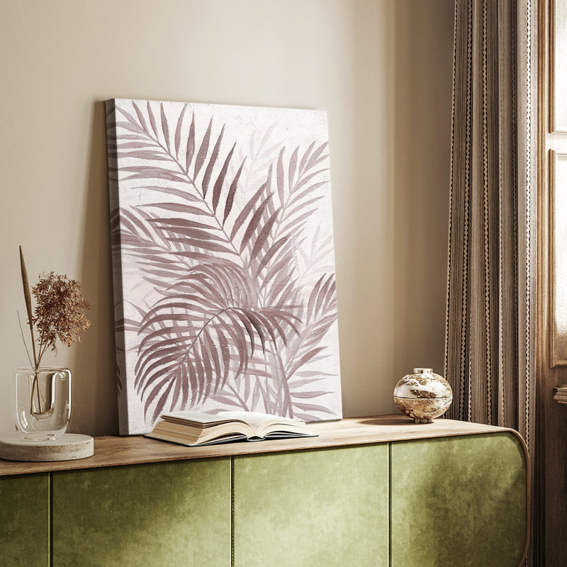 Inversed Island Palms II -Galery Enveloppé Cavas, H 60 po x l 40 po