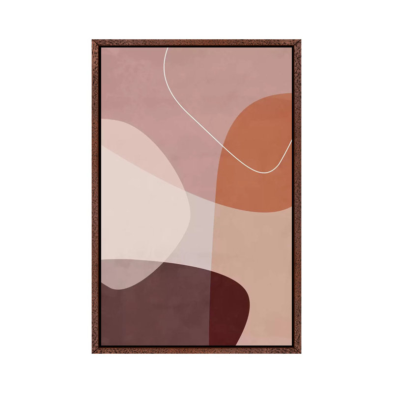 Graphic 211X by Mareike Böhmer - Print on Canvas, 101.6cm H x 66.04cm W x 3.81cm D, Classic Brown Wood Framed