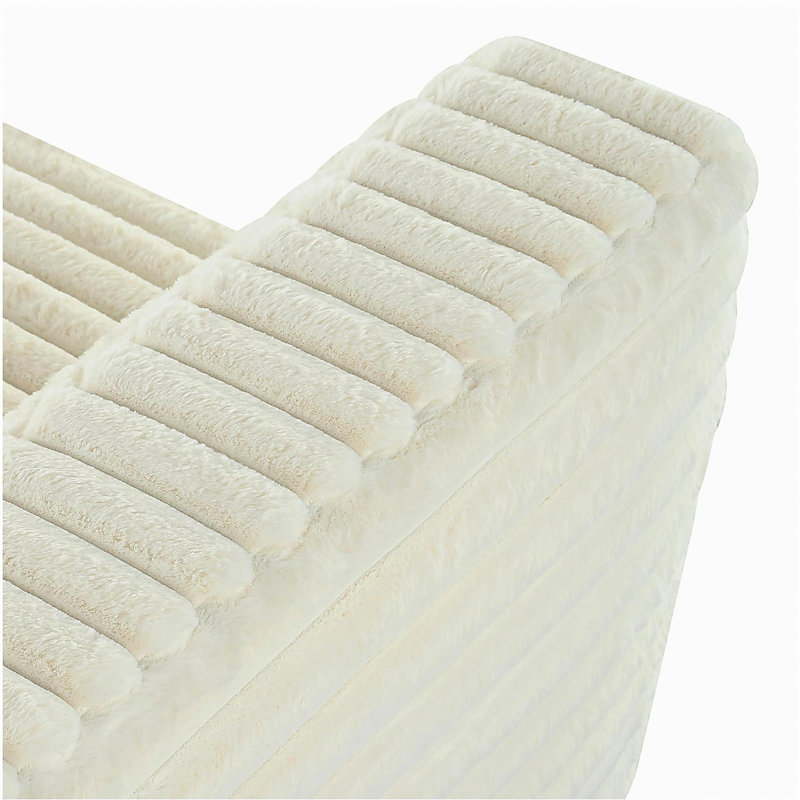 Canapé de 89 pouces en velours moderne, canapé de luxe 3 places avec accoudoirs carrés, canapé moelleux, convient pour le salon, les petits espaces, les bureaux, les appartements, aucun assemblage requis
