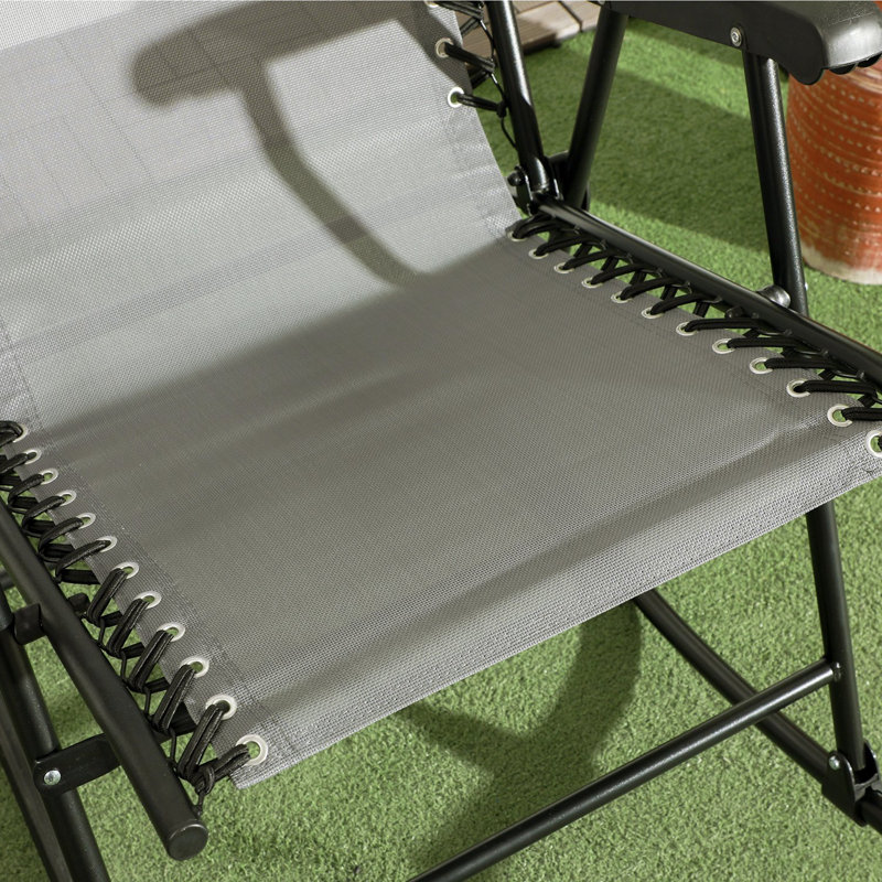 Ensemble de chaises berçantes pliantes pour patio Braderick