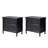 Lucious Transitional 26''W 2-Drawer Spindle End Table with Charging Station and Simple Assembly Set of 2-1724493058