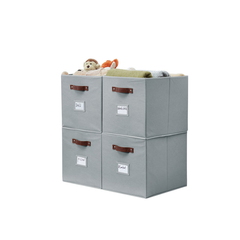 Fabric Storage Bin Set, Gray