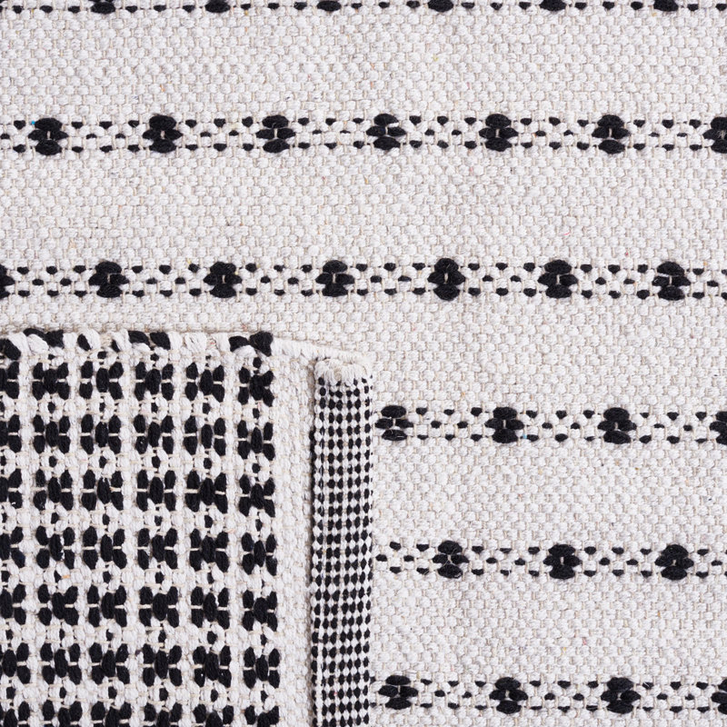 Aitken Flat Weave Cotton Geometric Rug, Rectangle 5' x 8'