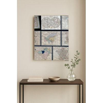 Puzzle Logerot de 1845, Atlas du monde — Portrait, Décoration murale en métal