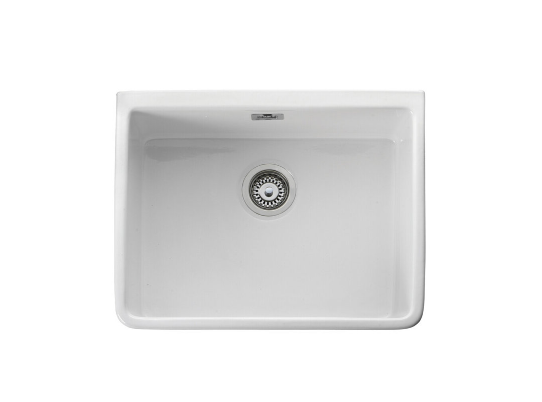 Belfast 595 x 475mm fire-clay ceramic belfast sink with 1 bowl