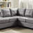 Faux Leather L-Shaped Sectional Left Hand Facing