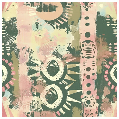 Abstract Tribal Motif Double Sided Throw Pillows