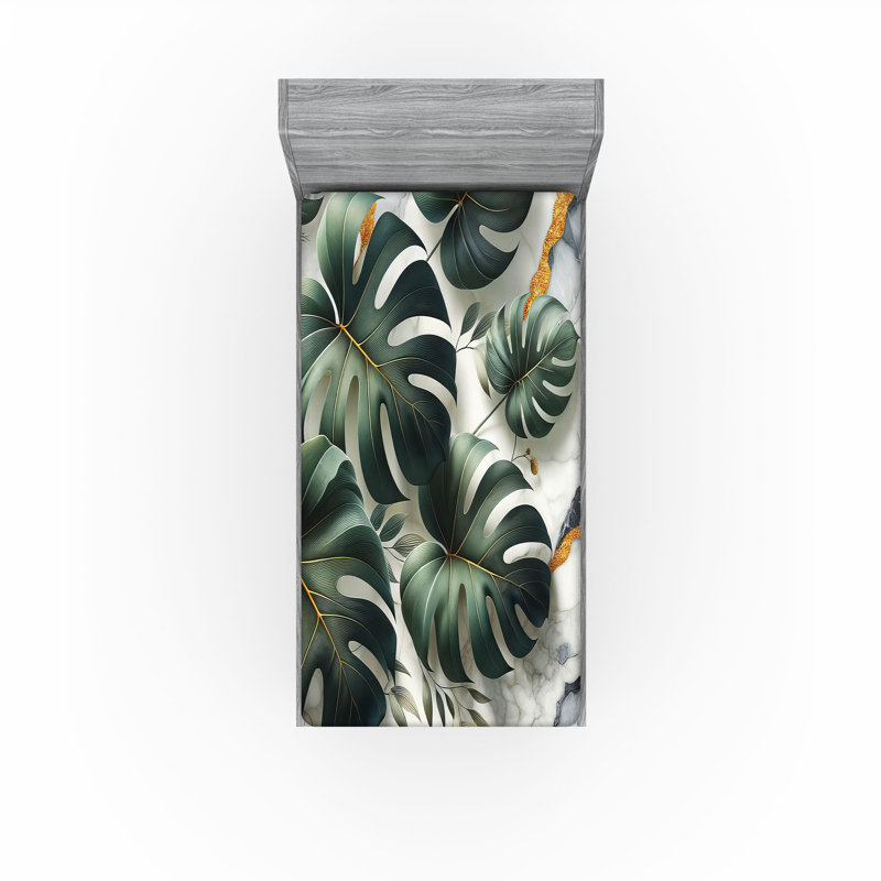 Microfiber Floral Fitted Sheet, Twin XL Fitted Sheet