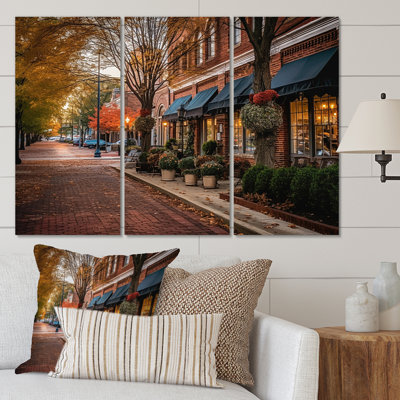 Ensemble de 3 décorations murales «Old Street Of Kansas Missouri I»