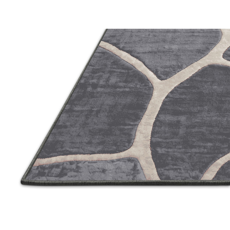 Tapis gris soyeux et moelleux, Tapis de couloir 2 pi x 5 pi