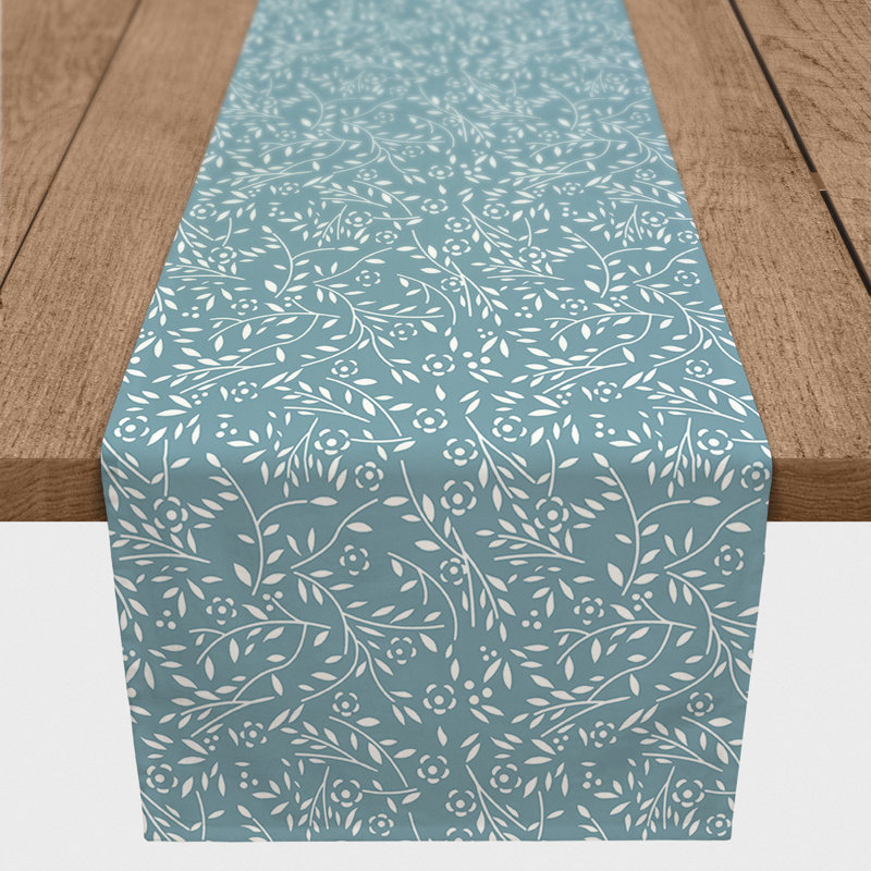Chemin de table Danazia, P 16 po x L 90 po, Bleu