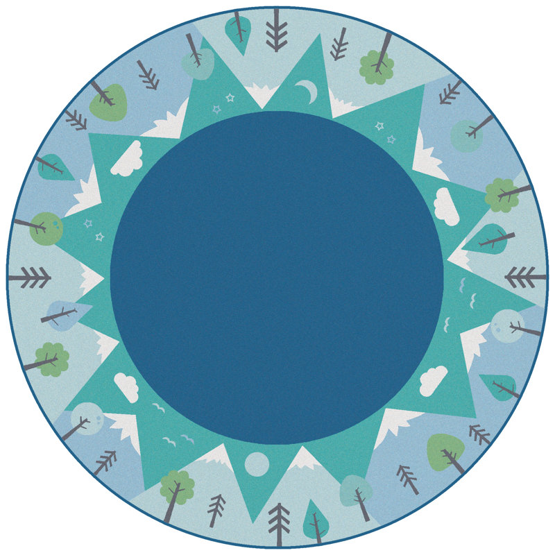 Tapis Kidsoft Tranquil Mountains, Rond 6 pi