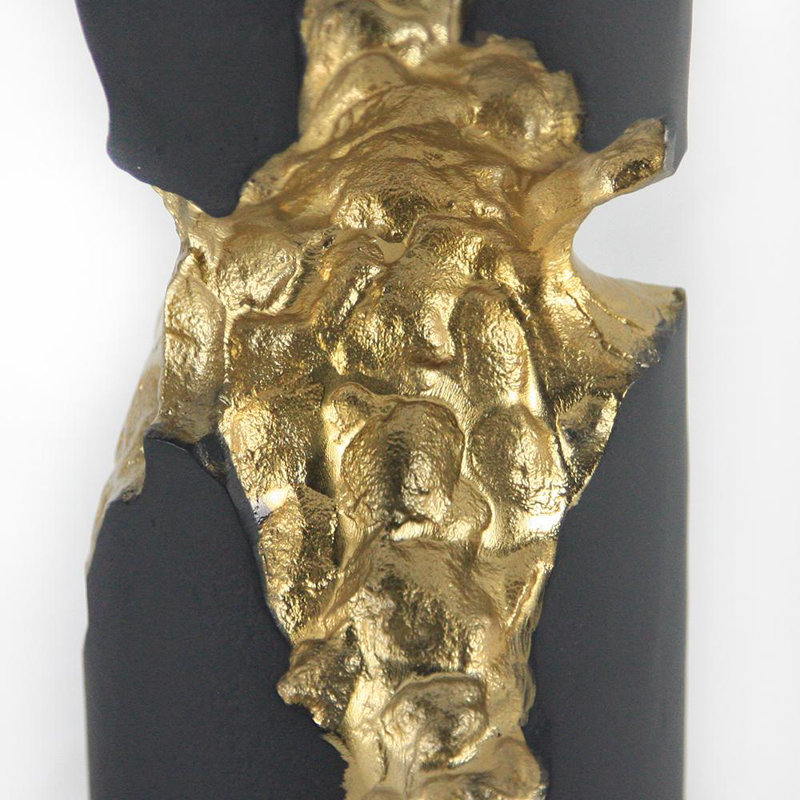 Tabletop, Black/Gold, 15.75" H x 4.25" W x 4.25" D