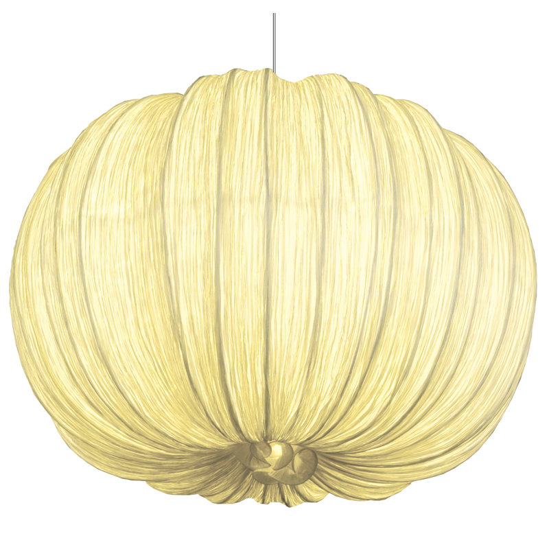 Mangual 3 - Light Sphere Pendant, Cream Silk
