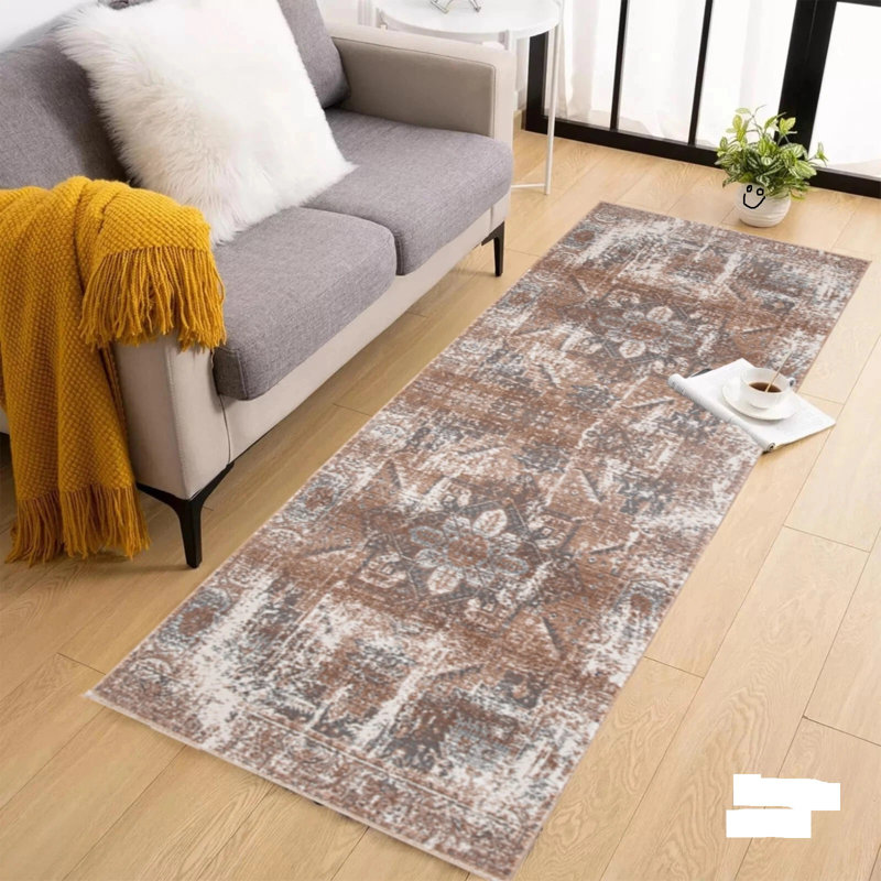 Runner Area Rug, Beige, Runner 60 x 220 cm