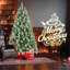  Arbre de Noël avec 66 pommes de pin - 988 pointes, branches mixtes en PVC et aiguilles dures, structure à charnières pour une installation facile, support en métal robuste - arbre de Noël complet réaliste, arbre de Noël-1359723862