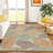 Machine Washable Indoor/Outdoor Braegger ACN2348 Botanical Rug-1601041736