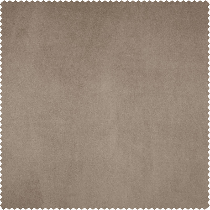 Loria Plush Velvet 100% Blackout Curtains For Bedroom, Living Room - Single Panel, 50" W x 96" L, Pashmina Taupe