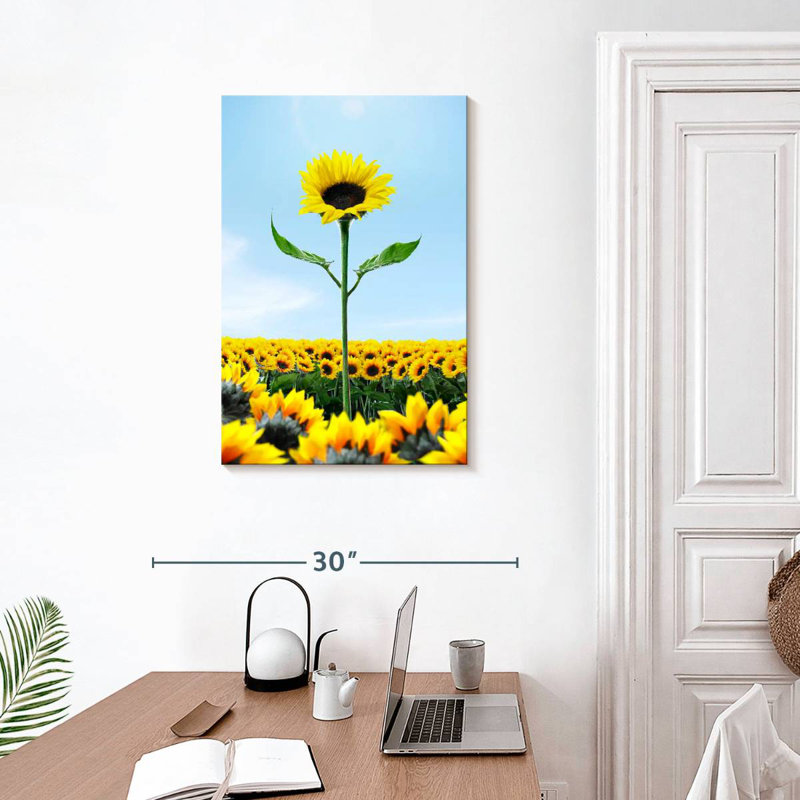Tournesol Harnek au-dessus des tournesols, H 30 po x l 20 po