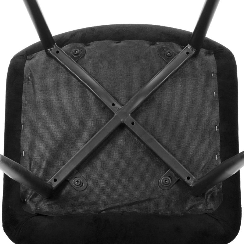 Aly 50cm H Upholstered Side Chair, Black
