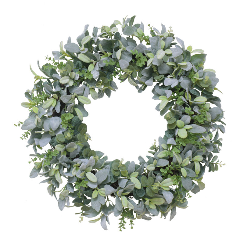28" Artificial Lambs Ear Wreath