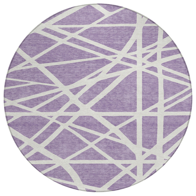 Tapis intérieur lavable rond 8 pi HomeRoots