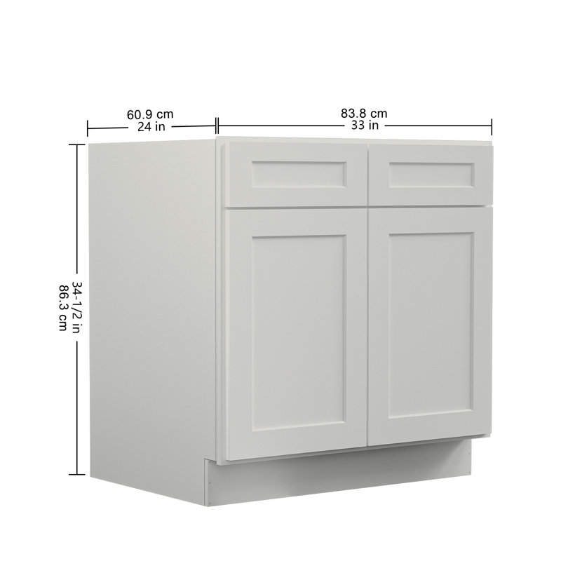 Armoire de cuisine 33 po avec 2 tiroirs Emmitt