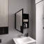Armoire à miroir noire pour salle de bain et cuisine, H 21,1 po x l 19,7 po, 4 tablettes intérieures et porte-serviettes, support de cuisine-118732083