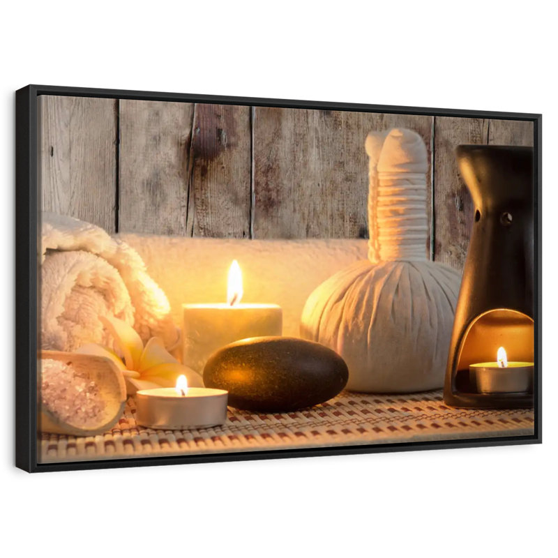 Spa aromathérapie, 25 po x 17 po, Cadre flottant noir
