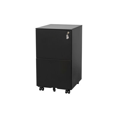 2 Drawer File Cabinet With Lock, Mobile Filing Cabinet, Rolling Locking Office Cabinet -  Ebern Designs, 1D8FDDA00B6749F5806761F9877F2304