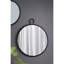 Miroir de 24 po x 27 po à cadre noir - pièce décorative contemporaine pour le salon, la chambre à coucher, le vestibule, le vestibule, rehausse la pièce avec un mur d'entrée naturel réfléchissant de conception minimaliste moderne, réfléchit pour illuminer