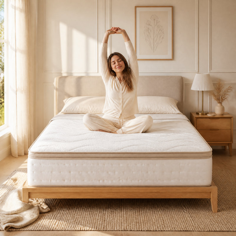 Pillow-Top Pocket Sprung Mattress, European Double (140 x 200cm)