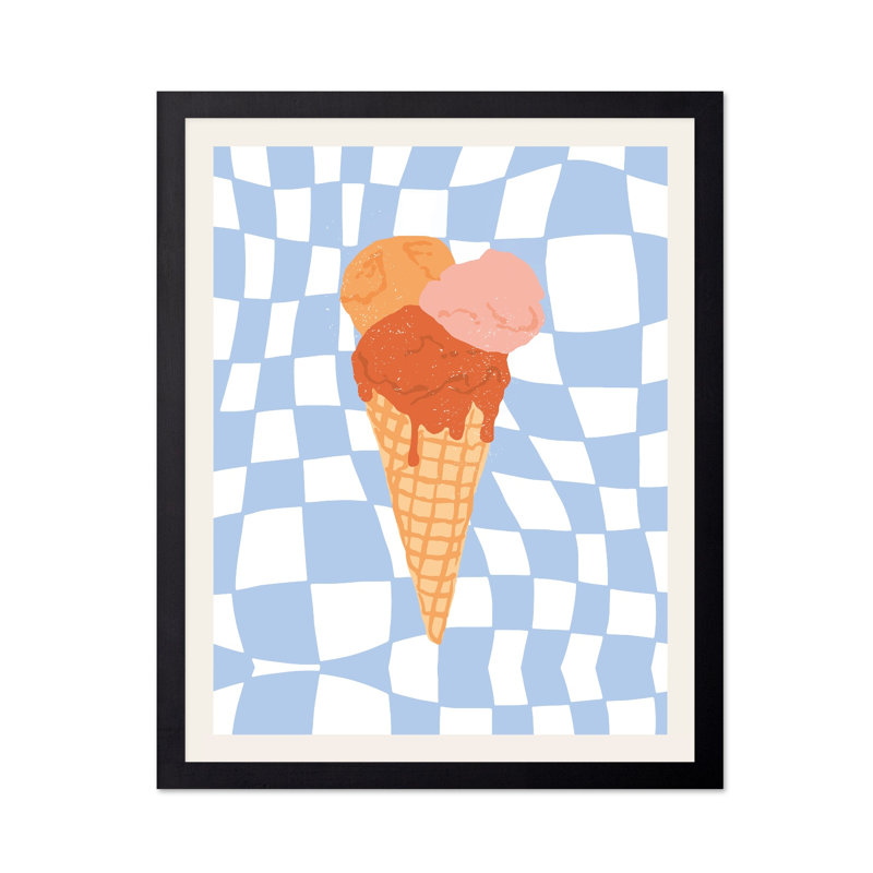 Cornet de glace, Black Framed, Poster, 11"H x 14"W