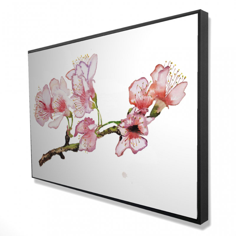 "Branche de fleur de cerisier en rose" sur toile
