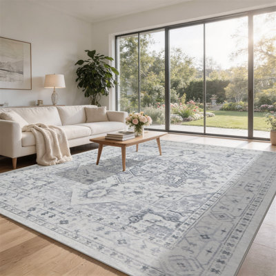 Tapis moderne à poils courts et abstrait, tapis d'intérieur lavable à la machine avec envers en caoutchouc antidérapant