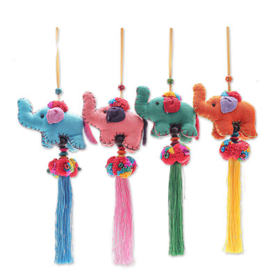 9'' Handmade Wood People Finial Ornament