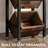 15" Wide 3-Tier Angled Basket Storage Stand, Rustic Brown & Black