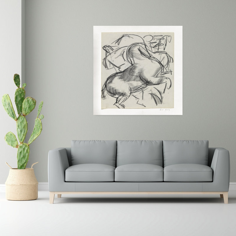 Art contemporain Art cheval contemporain, H 48 po x l 48 po