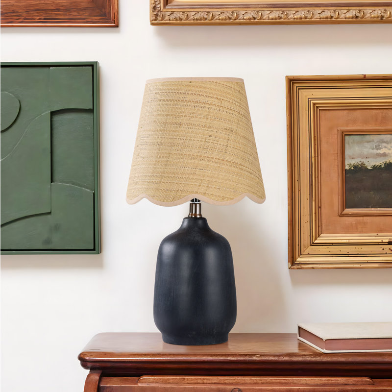 Ceramic Table Lamp, Black