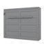 Lit double pliable mural pleine grandeur avec tablette de rangement et lattes en bois-1503192260-1503192267