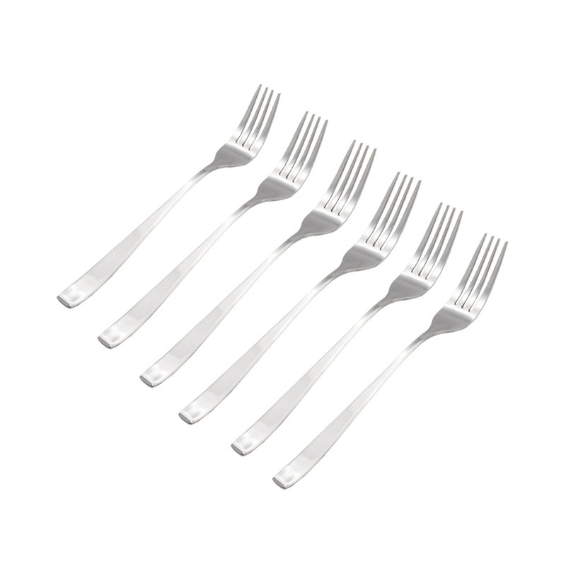 Fantasy 18/0 Stainless Steel Mirrored Dinner Forks Set Of 8, Matte, 6