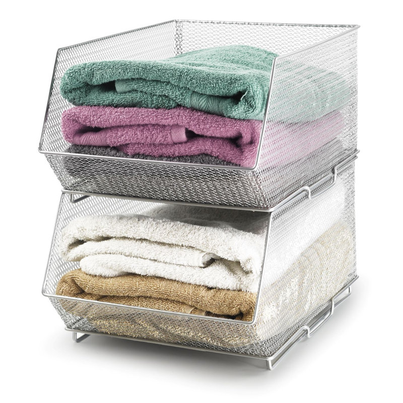 Rebrilliant Mesh Decorative Bin, 8" H x 15" W x 11" D, 4