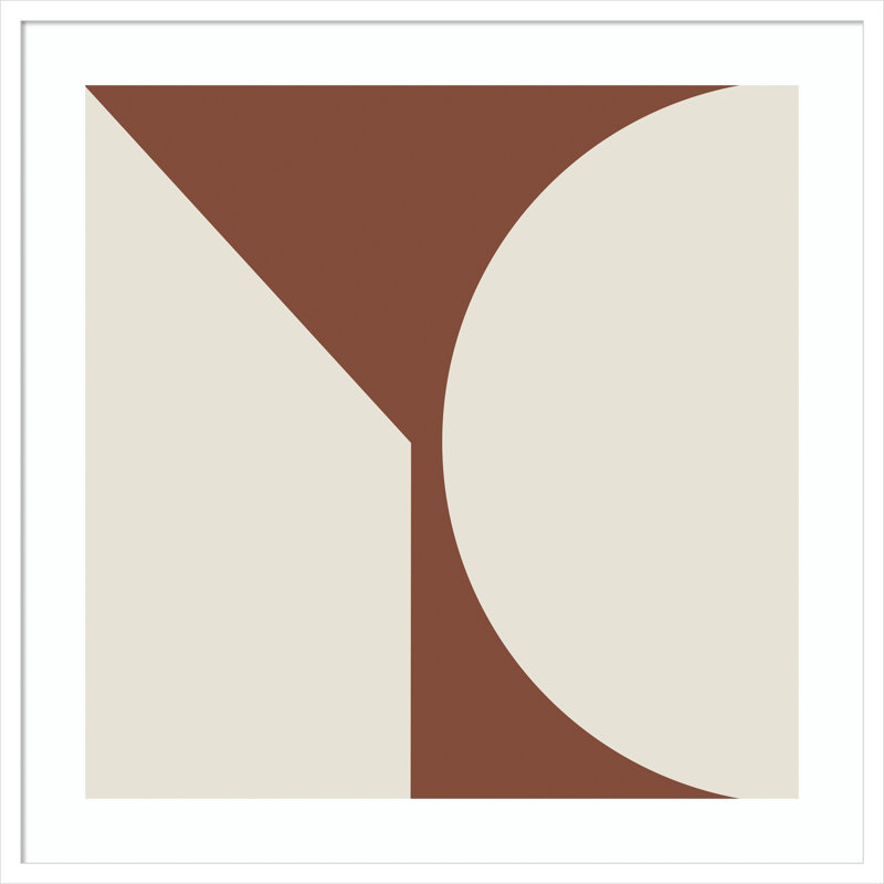 Minimal Max Mod I Hot Chocolate by The Creative Bunch Studio, White Framed, 33.25" H x 33.25" W x 0.8" D