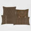 Ensemble d'édredon en microfibre brodé brun 7 pièces avec taies décoratives et coussins décoratifs-121333456