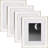 Jonia White/Gold Solid Wood Picture Frame - Set of 4 with Mat-2058048656