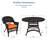 4 - Person Patio Dining Set with Round Table , Cushions Included-12655414-12638216