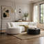 Ensemble de canapé de luxe 2 pièces de style moderne avec canapé courbé et méridienne, canapé modulaire faisant face à la gauche, canapé Boucle-1844839977
