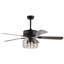 Ventilateur de plafond standard à 5 pales de 52 po avec télécommande et ensemble d'éclairage Vaughn