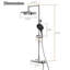 Système de douche à bouton-poussoir 3 fonctions avec douchette de pluie 10,8 po, douchette et baignoire-119456149